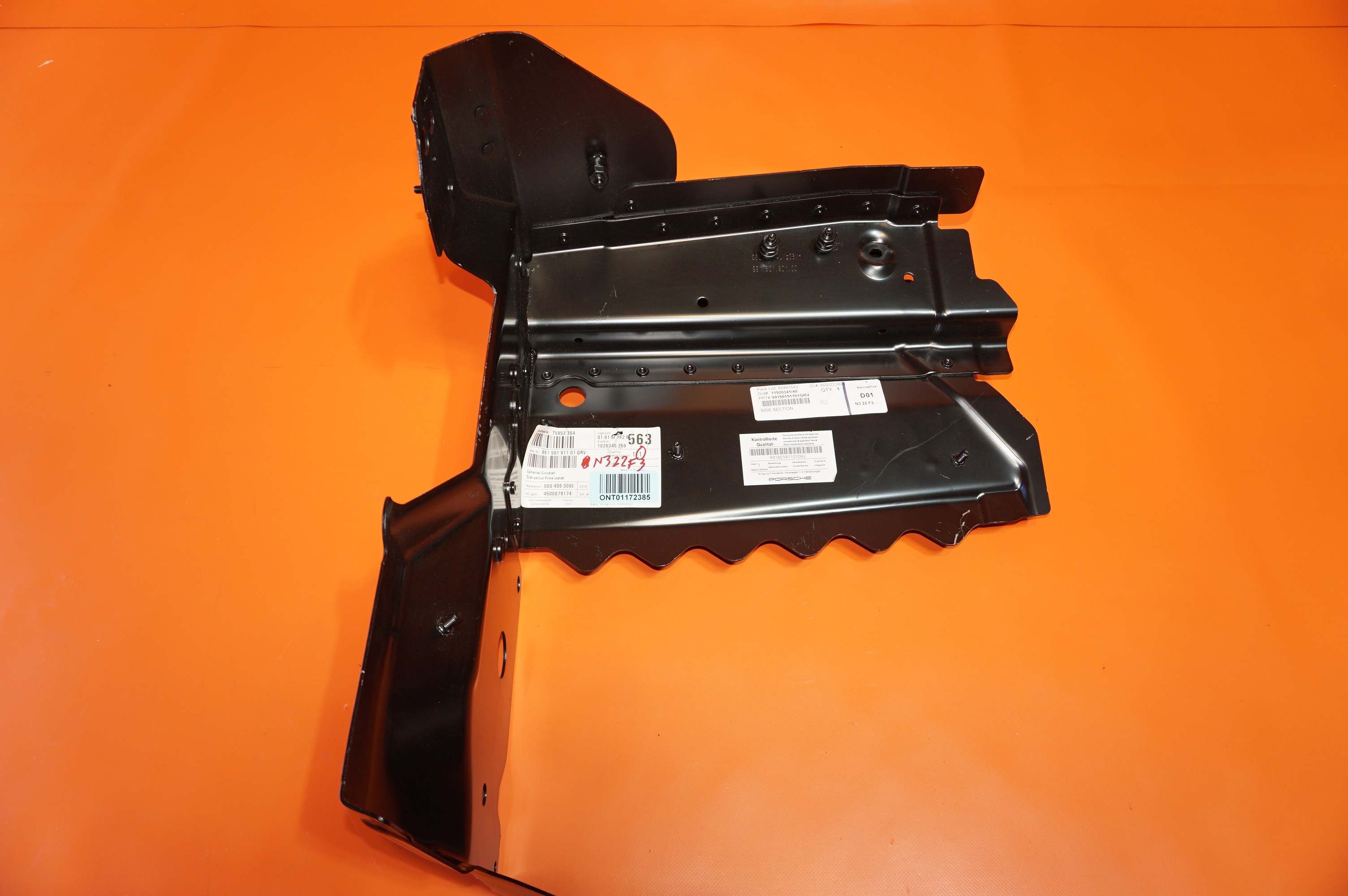 PORSCHE 911 CARRERA FRAME RAIL END SIDE SECTION 2013 2014 2015 2016