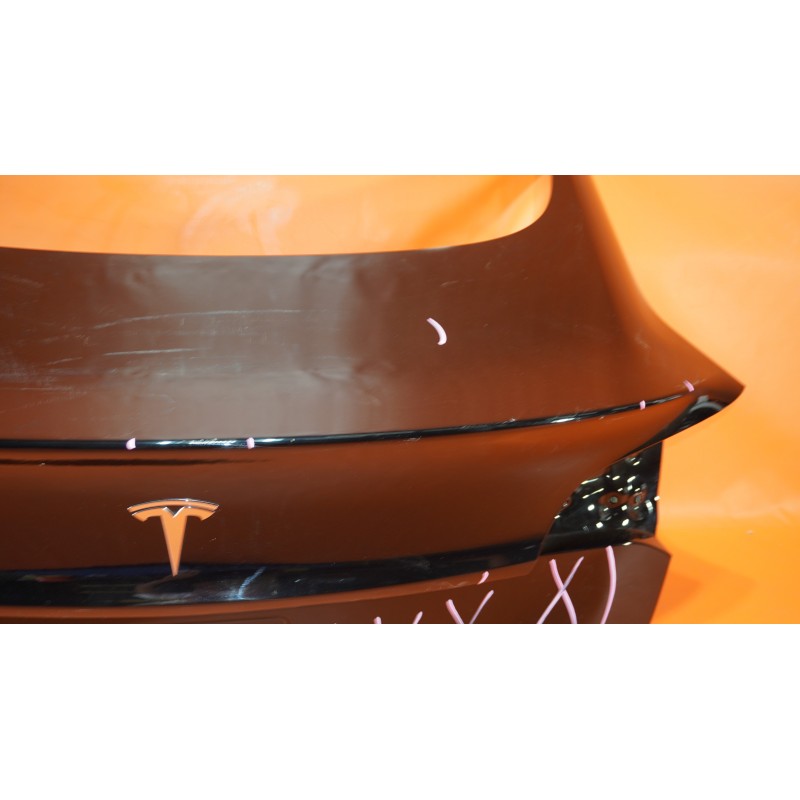 TESLA MODEL 3 TRUNK LID 2017 2018 2019 BLACK DAMAGED OEM