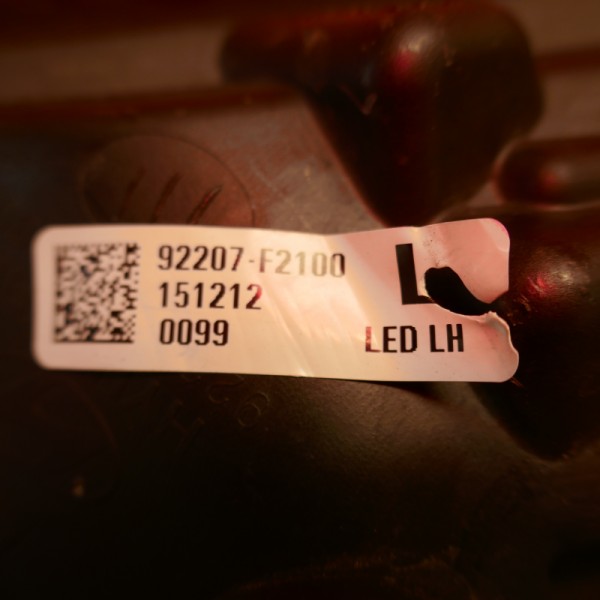 HYUNDAI ELANTRA DAYTIME RUNNING LIGHT 2017 2018 92207 F2100 OEM