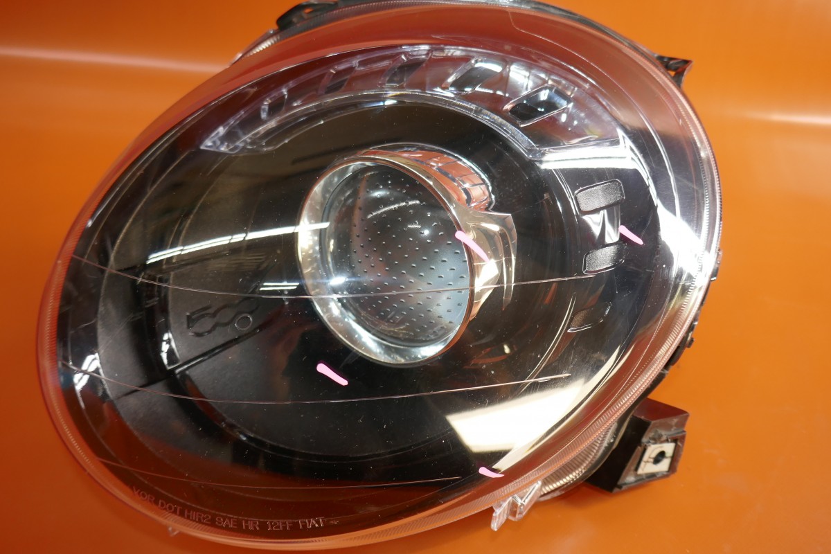 FIAT 500 HEADLIGHT LEFT DRIVER HALOGEN 2013 2014 2015 2016 2017