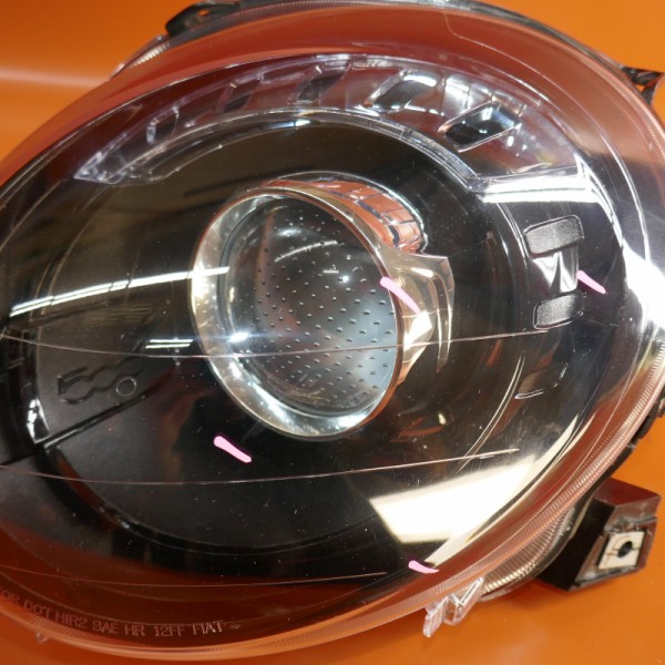 FIAT 500 HEADLIGHT LEFT DRIVER HALOGEN 2013 2014 2015 2016 2017