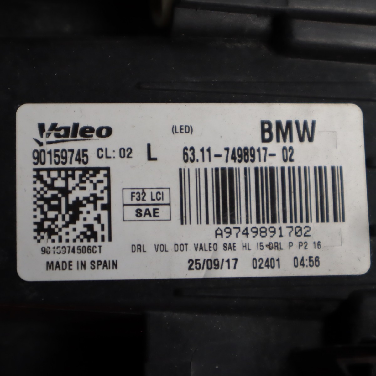 BMW 430 HEADLIGHT LEFT DRIVER 2018 2019 2020 M4 F32 440 XENON  