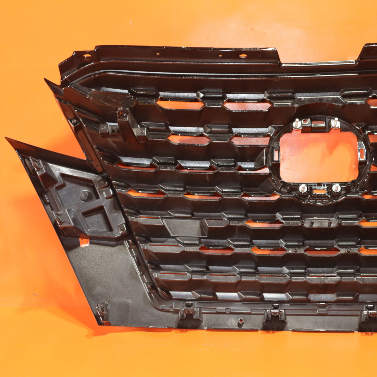 KARPAL Front Bumper Upper Grille For 2021-2023 Nissan Kicks - Black/Smoked Chrome, 62310-5R00A